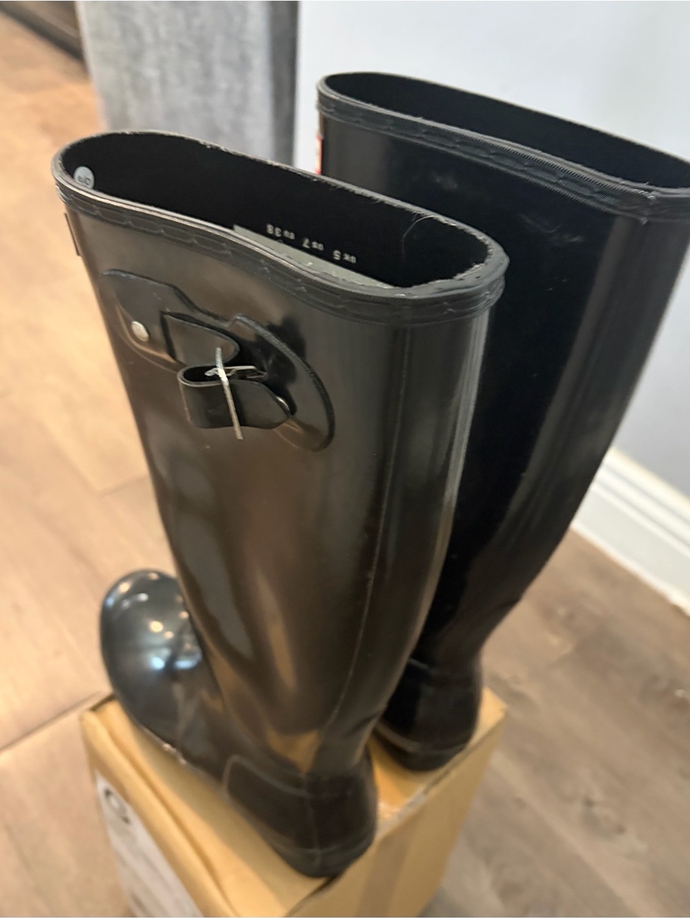 Women's Black Hunter Tall Boots - Picture 3 of 5